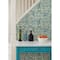 Caroline et Bettina Teal Camille Peel & Stick Wallpaper
